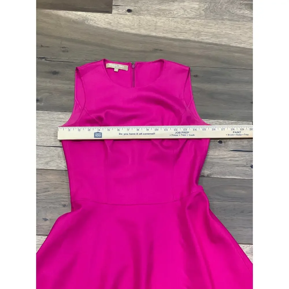 Michael Kors Size 4 Pink Silk Fit & Flare Dress Made in Italy
